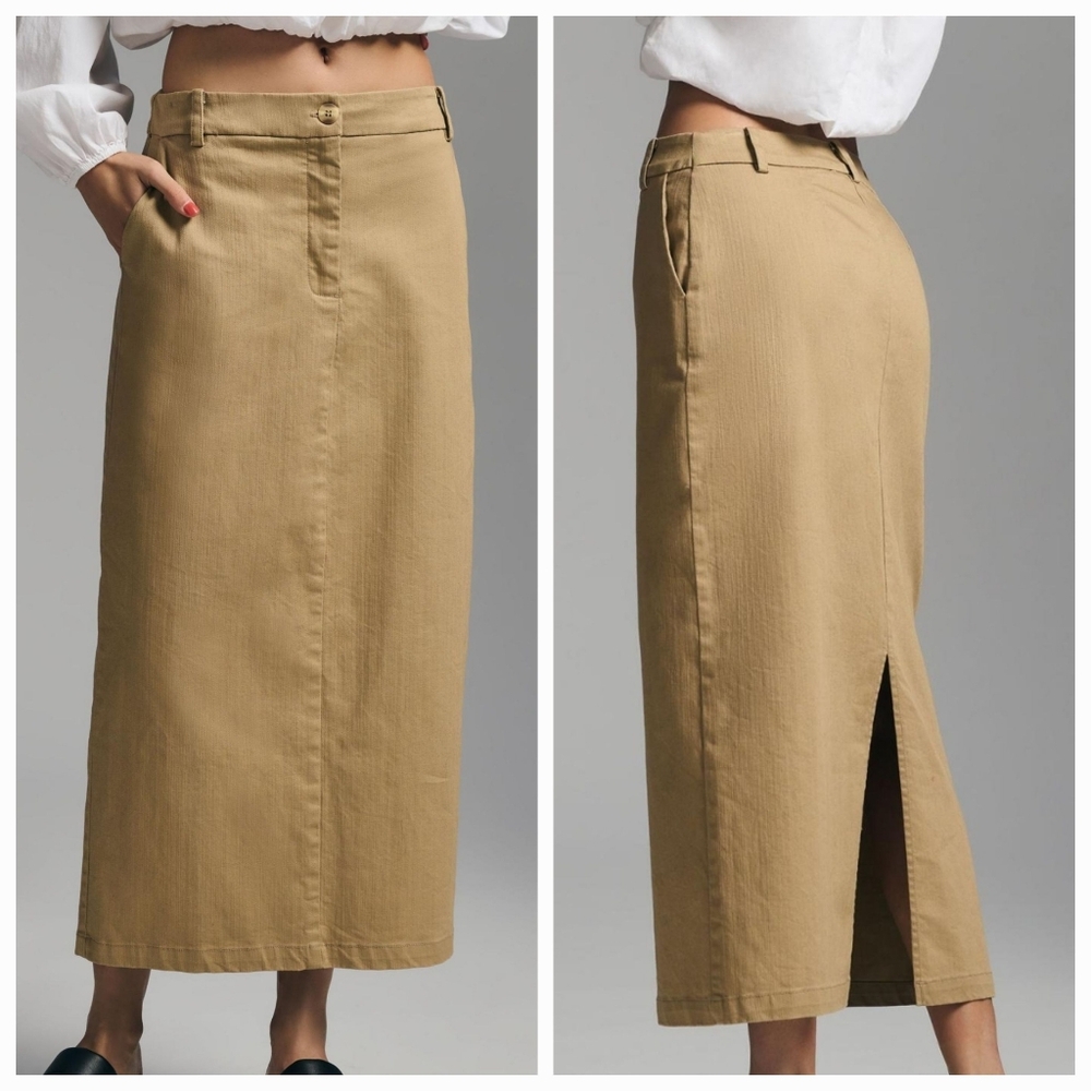 NWT ANTHOLOGIE Self Contrast Slim Trouser Skirt Size XSP